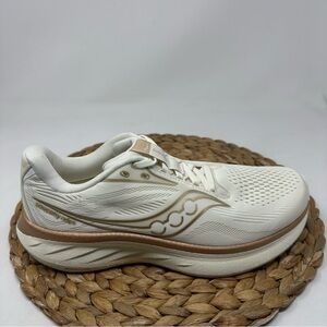 Saucony Cream and Tan Athletic Shoes